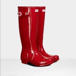 Military Red Women’s Original Tall Gloss Rain Boot